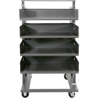 Double-Sided Heavy Duty A-Frame Cart with 8 Large Trays, 38" x 30" x 63", 2500 lbs. Capacity Buying Direct Corp.