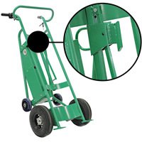 Powered Drum Hand Truck with Pneumatic Wheels Buying Direct Corp.