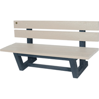 Bancs de parc d'ext&eacute;rieur, Plastique recycl&eacute;, 60" lo x 22-13/16" la x 29-13/16" h, Sable Buying Direct Corp.