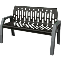 Bancs Stream, Acier, 48" lo x 25" la x 34" h, Noir Buying Direct Corp.