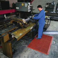 Competitor Series Mats, Slotted, 3' x 5' x 7/8", Orange, Natural Rubber Buying Direct Corp.
