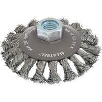 AllSteel Wire Brush, 4" Dia., 0.02" Fill, 5/8"-11 Arbor, Steel Buying Direct Corp.