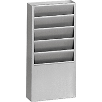Literature Storage Racks, Stationary, 5 Slots, Steel, 9-3/4" W x 4-1/8" D x 21" H Buying Direct Corp.