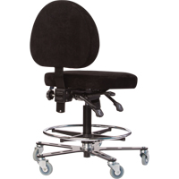 TF180 Welding Grade Ergonomic Stools, Suede, Black, 300 lbs. Capacity Buying Direct Corp.
