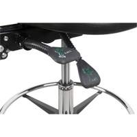 Heavy-Duty Ergonomic Stool, Stationary, Adjustable, 39” - 48”, Polyurethane Seat, Black Buying Direct Corp.