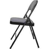 Deluxe Fabric Padded Folding Chair, Steel, Grey, 300 lbs. Weight Capacity Buying Direct Corp.