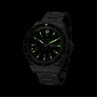 Jumbo Day/Date Automatic Watch with Stainless Steel Bracelet, Digital, Battery Operated, 46 mm, Silver Buying Direct Corp.