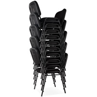 Stacking Chairs, Fabric, 32" High, 250 lbs. Capacity, Black Buying Direct Corp.
