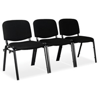 Stacking Chairs, Fabric, 32" High, 250 lbs. Capacity, Black Buying Direct Corp.