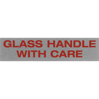 "Glass Handle with Care" Special Handling Labels, 5" L x 2" W, Black on Red Buying Direct Corp.