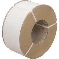 Strapping, Polypropylene, 3/8" W x 12900' L, White, Machine Grade Buying Direct Corp.