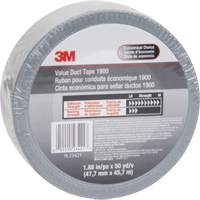 1900 Value Duct Tape, 5.8 mils, Silver, 48 mm (2") x 5.7 m (18.7') Buying Direct Corp.