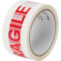 "Fragile" Box Sealing Tape, Hot Melt Adhesive, 2 mils, 48 mm (2") x 100 m (328') Buying Direct Corp.