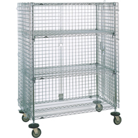 Security Carts, Chrome Plated, 21-1/2" x 68-1/2 x 38-1/2", 500 lbs. Capacity Buying Direct Corp.
