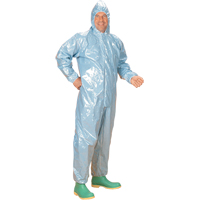 0.5 Mil CRFR Hooded Coveralls, Medium, Blue, FR Treated Fabric Buying Direct Corp.