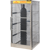 Aluminum LPG Cylinder Locker Storage, 10 Cylinder Capacity, 30" W x 32" D x 65" H, Silver Buying Direct Corp.