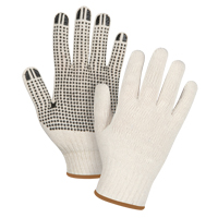 Gants l&eacute;gers tricot&eacute;s &agrave; pois, Poly/coton, Un c&ocirc;t&eacute;, Calibre 7, Grand Buying Direct Corp.