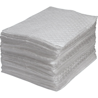 Premium Fine Fibre Sorbent Pads, Oil Only, 15" x 17", 30 gal. Absorbancy Buying Direct Corp.