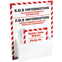 Postes d'information de fiches de donn&eacute;es de s&eacute;curit&eacute;, Anglais & français, Compris reliures Buying Direct Corp.