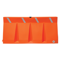 Traffic Barriers, Water-Filled, 69.75" L x 33.75" H, Orange Buying Direct Corp.
