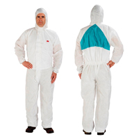 Protective Coveralls, 4X-Large, White, Polypropylene/SMS Buying Direct Corp.