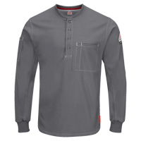 Chemises Henley Excel FR &agrave; manches longues, Petit, Gris Buying Direct Corp.
