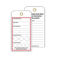 &eacute;tiquettes SGH pour le milieu de travail, Papier cartonn&eacute;, 3" la x 6" h, Anglais Buying Direct Corp.