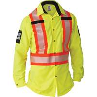 Ripstop High-Visibility Long Sleeve Shirt, Polyester, Small, High Visibility Lime-Yellow Buying Direct Corp.