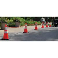 Traffic Cone & Chain Kit, 28", Orange, 4" & 6" Reflective Collar(s) Buying Direct Corp.