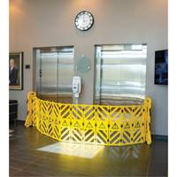 Portable Mobile Barrier, 40" H x 13' L, Yellow Buying Direct Corp.