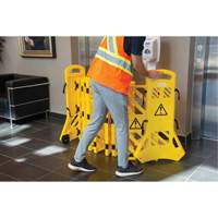 Portable Mobile Barrier, 40" H x 13' L, Yellow Buying Direct Corp.
