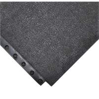 Tapis antifatigue 24/Seven Locksafe, Lisse, 3' x 3' x 5/8", Noir, Caoutchouc naturel Buying Direct Corp.