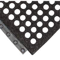 24/Seven&reg; Locksafe&reg; Anti-Fatigue Mat, Honeycomb, 3' x 3' x 5/8", Black, Natural Rubber Buying Direct Corp.