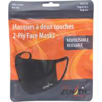 2-Ply Reusable Face Masks, Polyester, Black Buying Direct Corp.
