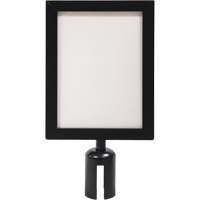 Cadre d'enseigne pour poteau de barri&egrave;re pour le contr&ocirc;le des foules, Noir Buying Direct Corp.