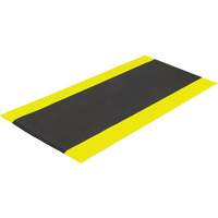 Airsoft Anti-Fatigue Mat, Pebbled, 3' x 5' x 3/8", Black/Yellow, PVC Sponge Buying Direct Corp.