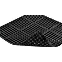 Tapis antifatigue &agrave; imbrication Cushion-Ease 550, &agrave; fentes, 3' x 3' x 3/4", Noir, Caoutchouc Buying Direct Corp.
