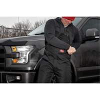 GridIron Regular Length Zip-To-Thigh Bib Overall, Men's, Large, Black Buying Direct Corp.