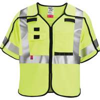 Gilet de s&eacute;curit&eacute; &agrave; maille d&eacute;tachable, Noir/Jaune lime haute visibilit&eacute;, Moyen/Petit Buying Direct Corp.