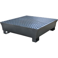 Ultra-Spill Pallet en acier, 4 barils, Capacit&eacute; de d&eacute;versement 68 gal. US, 49,1" x 47,1" x 10,9" Buying Direct Corp.