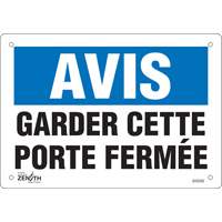 "Porte ferm&eacute;e" Sign, 7" x 10", Vinyl, French Buying Direct Corp.