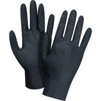 Gants d'examen de poids lourd &agrave; prise tactile, Petit, Nitrile, 8 mils, Sans poudre, Noir Buying Direct Corp.
