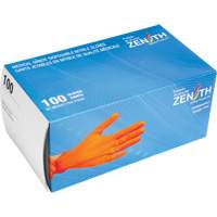 Gants d'examen de poids lourd &agrave; prise tactile, Petit, Nitrile, 8 mils, Sans poudre, Orange Buying Direct Corp.