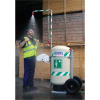 Mobile Self-Contained Emergency Safety Shower with Eye & Face Wash, 30 gal. Capacity, Meets None Buying Direct Corp.