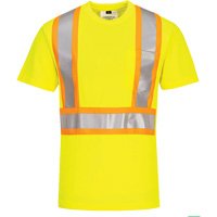 T-shirt de s&eacute;curit&eacute; &agrave; bandes contrastantes, Polyester, Petit, Jaune lime haute visibilit&eacute; Buying Direct Corp.