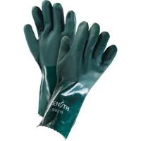 Double Dipped Green Gloves, 14" L, PVC, Cotton Jersey Inner Lining, 70-mil Buying Direct Corp.