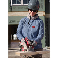 T-shirt &agrave; manches longues avec poches GRIDIRON, Femmes, T-petit, Bleu Buying Direct Corp.