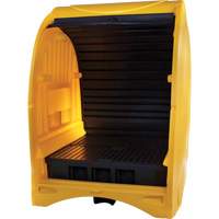 Palette contre les d&eacute;versements &agrave; couvercle dur pour 4 barils, 68,11" lo x 61,61" la x 83,07" h, Capacit&eacute; de charge 1433 lb Buying Direct Corp.