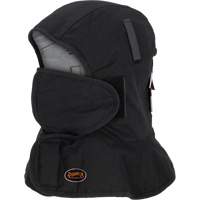 Doublure matelass&eacute;e ignifug&eacute;e Pioneer 765A pour casque de s&eacute;curit&eacute; avec un long cou et embout buccal amovible, Noir/Gris, Coton/FR-Tech/Modacrylique/Nylon Buying Direct Corp.