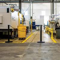 Industrial Stanchion Kit with Plastic Chain, 37" High, Red Buying Direct Corp.